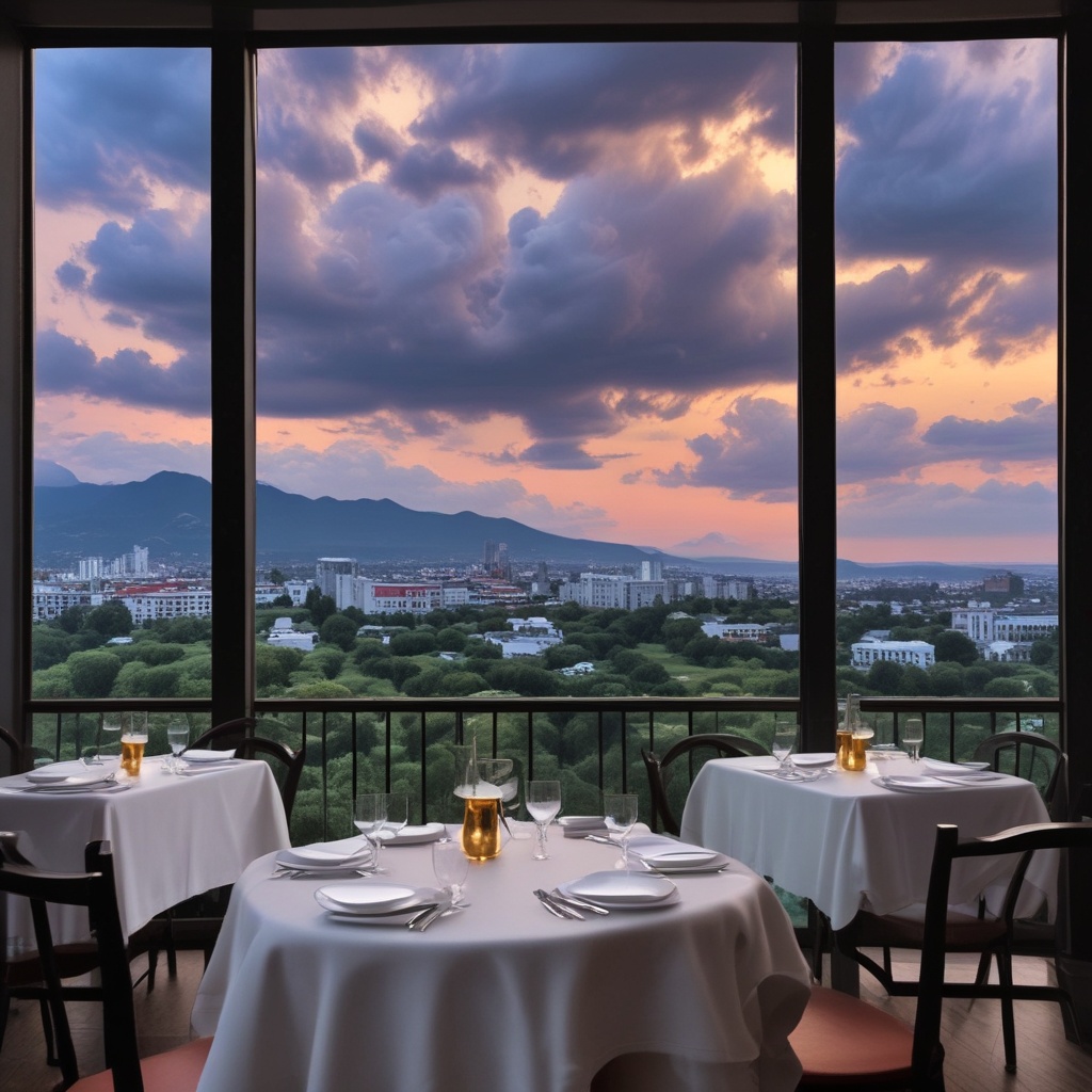 Breathtaking view from one of the tables at Cloud9 restaurant